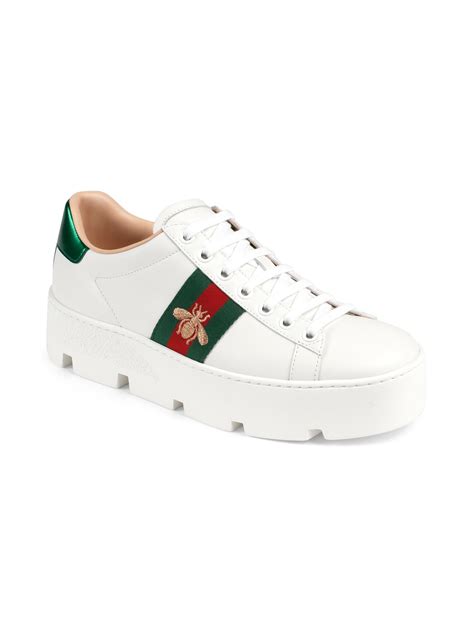 gucci new ace sneaker|gucci ace bee platform sneakers.